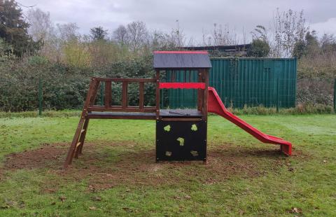 Structure de jeu en bois - École Sainte Marie